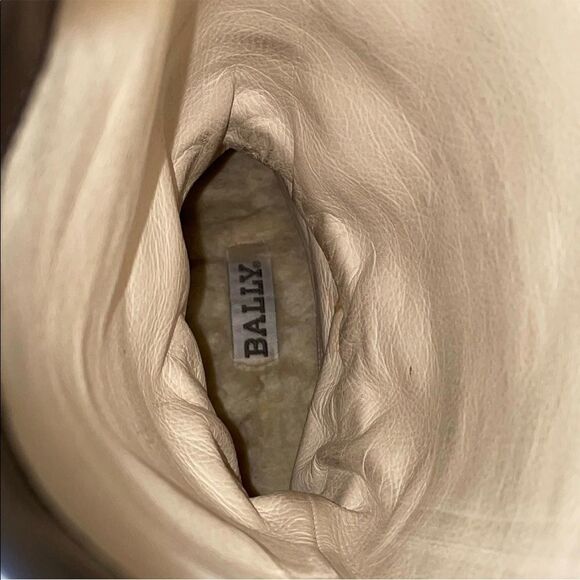 BALLY Black Leather Tall Fall Winter Lined Boots Small Heel Made In Italy 7 - Picture 13 of 14